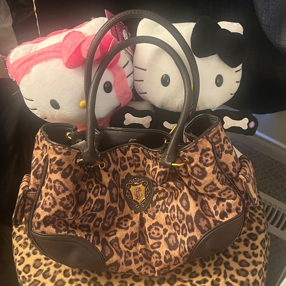 Juicy couture leopard print shoulder bag